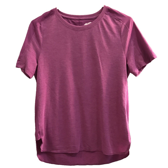 Avia Workout Top Womens Size M Medium 8 10 Purple Short Sleeve T Shirt Mesh - Picture 1 of 5